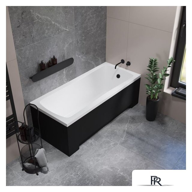 Ванна Lauter Bianca 140 21207140 (с каркасом и сифоном 21Y11021 матовый черный) - Изображение №20 — Интернет-магазин ПроЗаказ