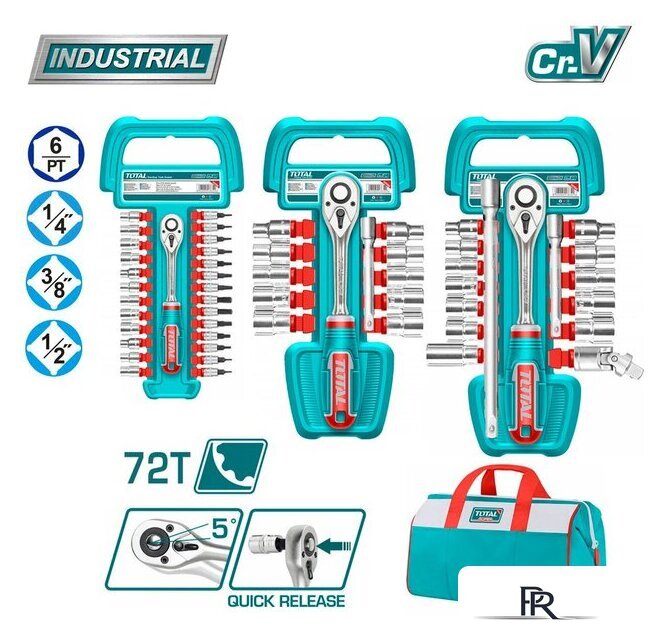 Универсальный набор инструментов Total TOS23092 (57 предметов) - Изображение №1 — Интернет-магазин ПроЗаказ