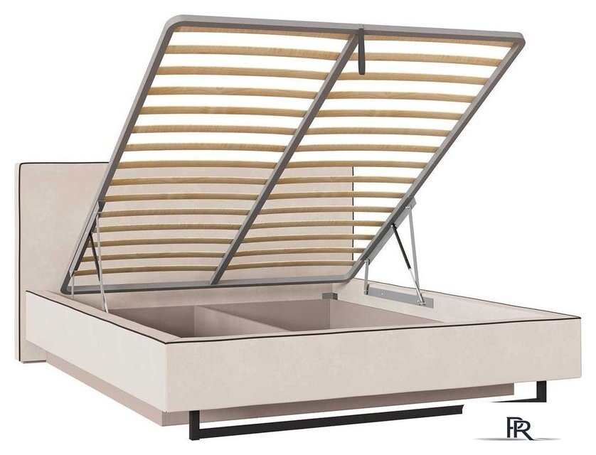 Кровать Ангстрем Милагро спальня с ПМ Малага-811.26 (М) (Simple 29/кашемир серый/оМ02) - Изображение №3 — Интернет-магазин ПроЗаказ