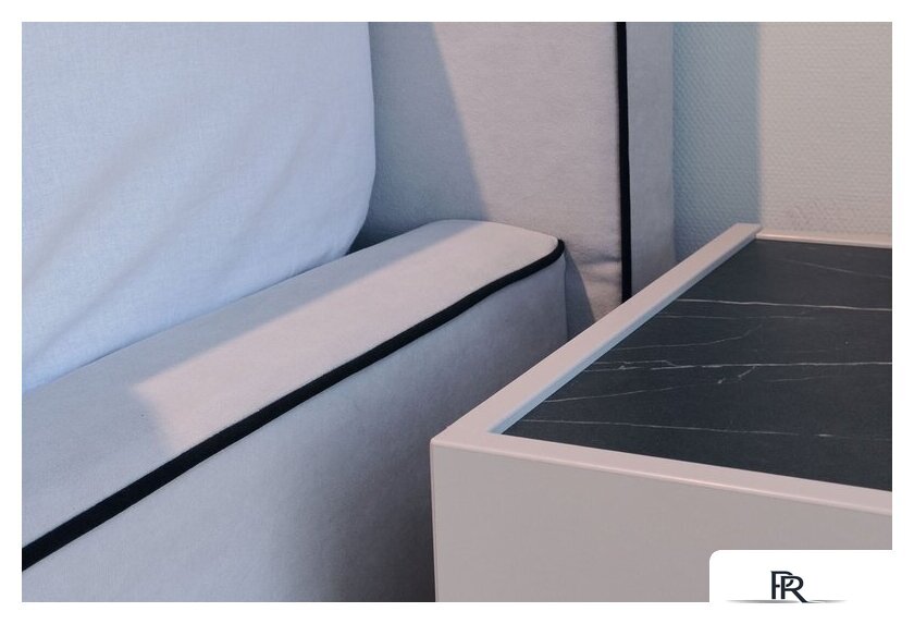 Кровать Ангстрем Милагро спальня с ПМ Малага-811.26 (М) (Simple 29/кашемир серый/оМ02) - Изображение №10 — Интернет-магазин ПроЗаказ