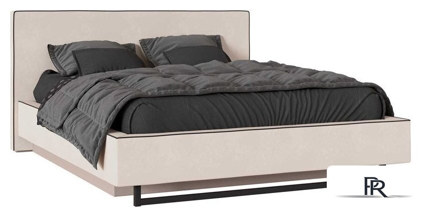 Кровать Ангстрем Милагро спальня с ПМ Малага-811.26 (М) (Simple 29/кашемир серый/оМ02) - Изображение №1 — Интернет-магазин ПроЗаказ