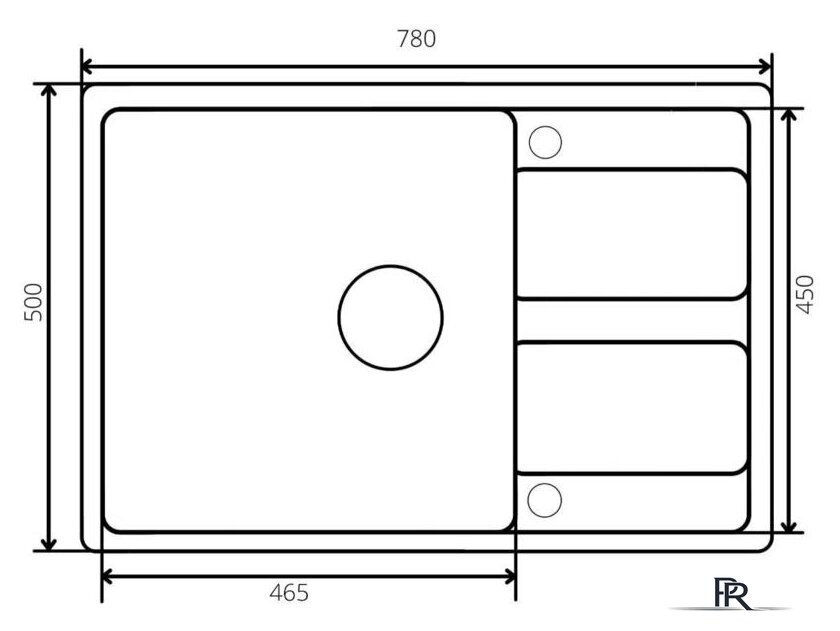 Кухонная мойка ZorG Apollo 78 (черный опал) - Изображение №2 — Интернет-магазин ПроЗаказ