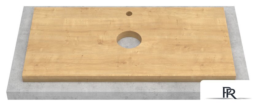  ЗОВ Тумба под умывальник Дион 60 D60LWP0M9003MKV5-HPL38T (туя/белый матовый) - Изображение №3 — Интернет-магазин ПроЗаказ