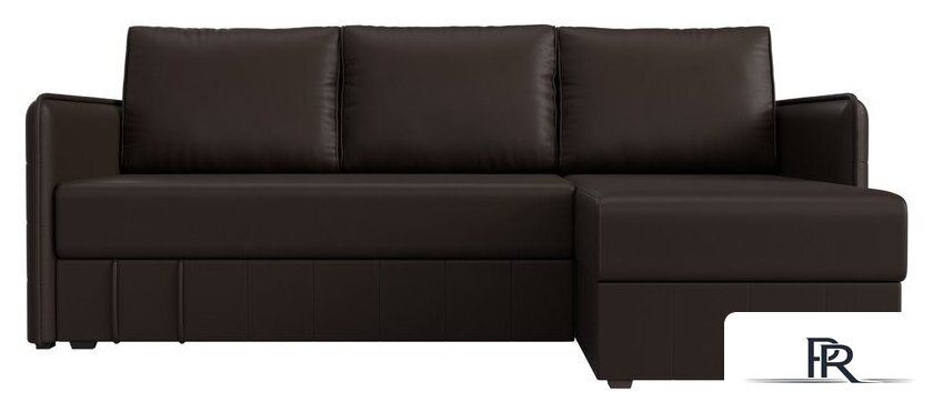 Угловой диван Лига диванов Слим правый (экокожа коричневый) - Изображение №2 — Интернет-магазин ПроЗаказ