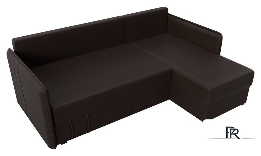 Угловой диван Лига диванов Слим правый (экокожа коричневый) - Изображение №5 — Интернет-магазин ПроЗаказ