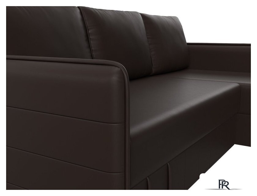 Угловой диван Лига диванов Слим правый (экокожа коричневый) - Изображение №6 — Интернет-магазин ПроЗаказ