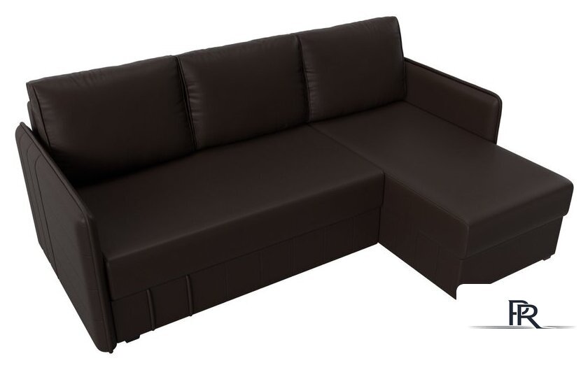 Угловой диван Лига диванов Слим правый (экокожа коричневый) - Изображение №4 — Интернет-магазин ПроЗаказ