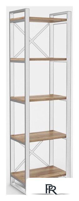 Стеллаж Hype Mebel Стандарт 80x200 (белый/дуб галифакс натуральный) - Изображение №1 — Интернет-магазин ПроЗаказ