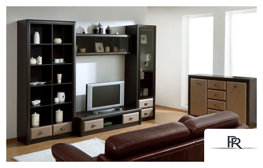 Шкаф-витрина Black Red White Коен REG1W2S (венге магия/штрокс) - Изображение №2 — Интернет-магазин ПроЗаказ