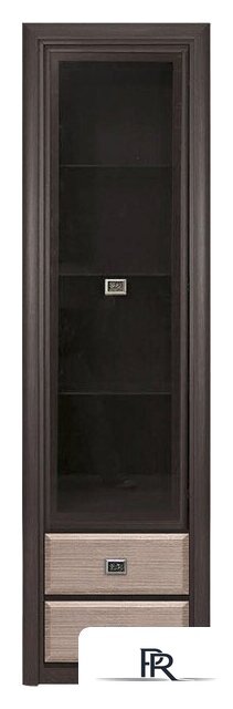 Шкаф-витрина Black Red White Коен REG1W2S (венге магия/штрокс) - Изображение №1 — Интернет-магазин ПроЗаказ