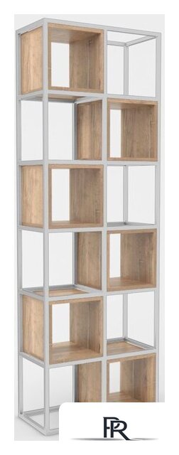 Стеллаж Hype Mebel Грос-2 70x175 (белый/дуб галифакс натуральный) - Изображение №1 — Интернет-магазин ПроЗаказ