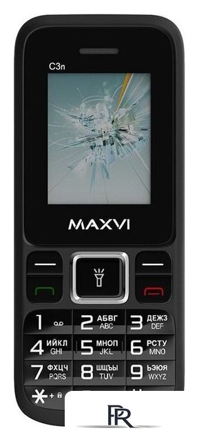 Кнопочный телефон Maxvi C3n (черный) - Изображение №2 — Интернет-магазин ПроЗаказ