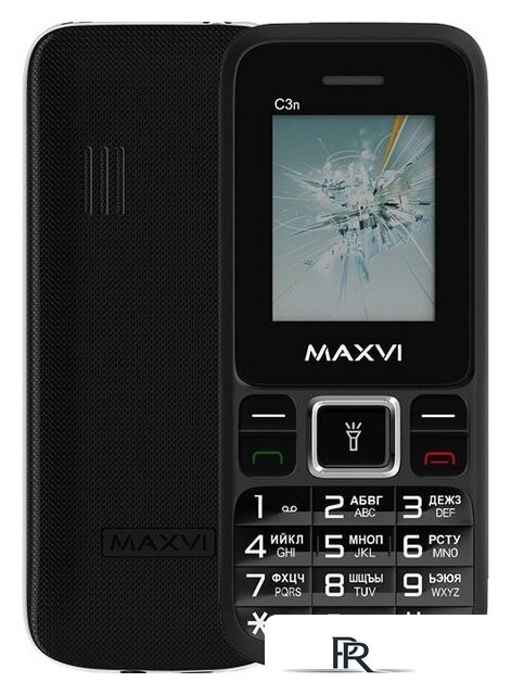 Кнопочный телефон Maxvi C3n (черный) - Изображение №1 — Интернет-магазин ПроЗаказ