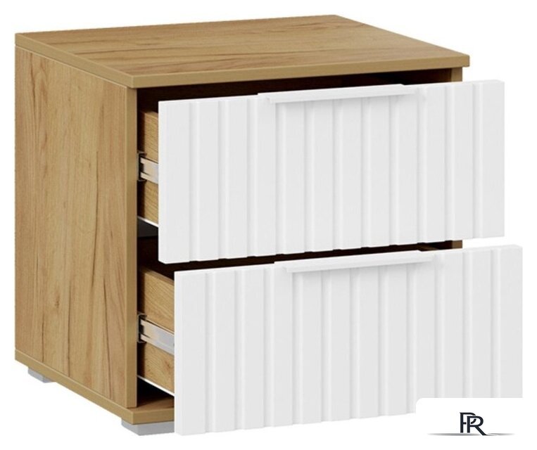 Тумба Трия Хилтон (дуб крафт золотой/белый матовый) - Изображение №2 — Интернет-магазин ПроЗаказ