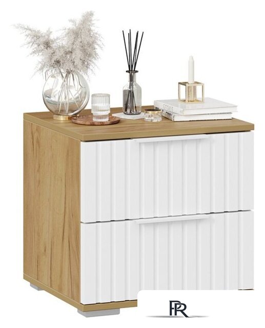 Тумба Трия Хилтон (дуб крафт золотой/белый матовый) - Изображение №3 — Интернет-магазин ПроЗаказ