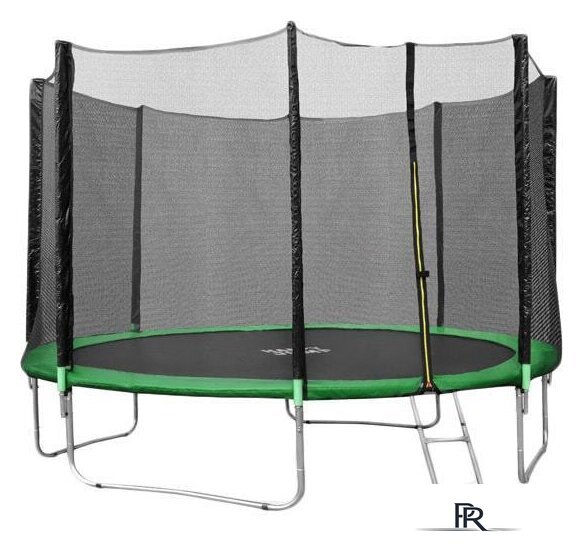 Батут Happy Jump 12ft Pro 374 см с внешней сеткой и лестницей - Изображение №1 — Интернет-магазин ПроЗаказ