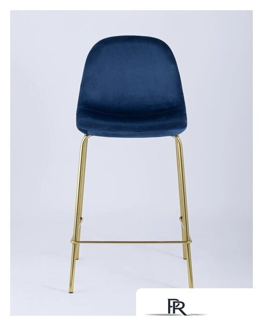 Стул Stool Group Валенсия SN полубарный OS-001CB HLR-64 (велюр синий/ножки золото) - Изображение №3 — Интернет-магазин ПроЗаказ