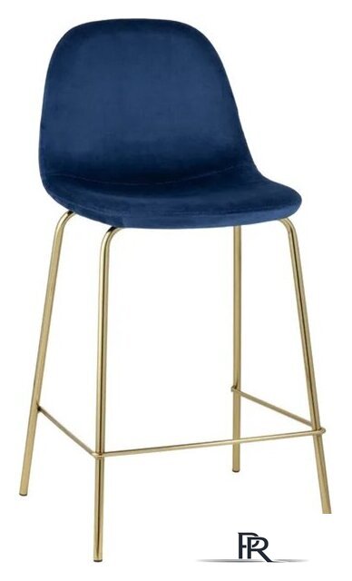 Стул Stool Group Валенсия SN полубарный OS-001CB HLR-64 (велюр синий/ножки золото) - Изображение №1 — Интернет-магазин ПроЗаказ