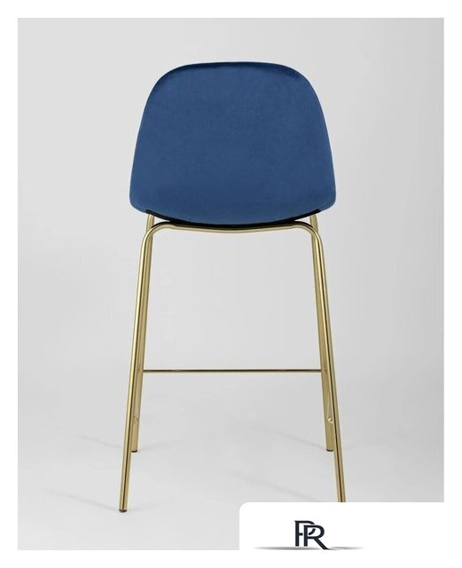 Стул Stool Group Валенсия SN полубарный OS-001CB HLR-64 (велюр синий/ножки золото) - Изображение №5 — Интернет-магазин ПроЗаказ