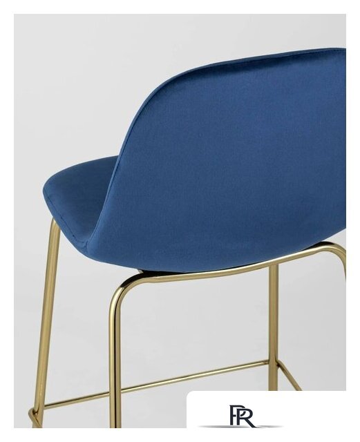 Стул Stool Group Валенсия SN полубарный OS-001CB HLR-64 (велюр синий/ножки золото) - Изображение №7 — Интернет-магазин ПроЗаказ