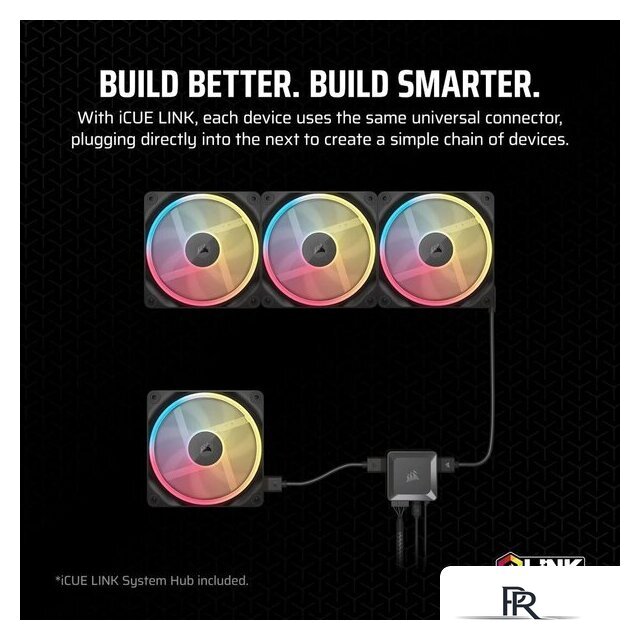Вентилятор для корпуса Corsair iCUE LINK LX140R RGB Reverse Dual Pack CO-9051052-WW - Изображение №5 — Интернет-магазин ПроЗаказ