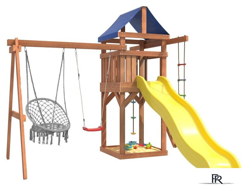 Игровой комплекс National Tree Company Качели лодочка и подвесное плетеное кресло IgroWoods ДП-2 - Изображение №3 — Интернет-магазин ПроЗаказ