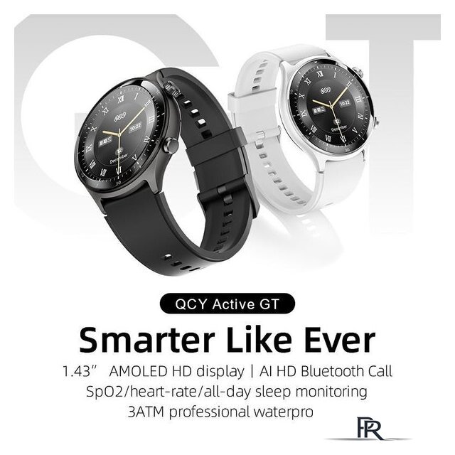 Умные часы QCY Watch Active GT (серебристый) - Изображение №2 — Интернет-магазин ПроЗаказ