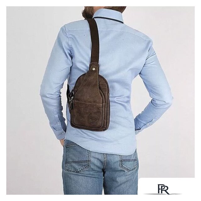 Городской рюкзак Poshete 253-2201-30-BRW (коричневый) - Изображение №6 — Интернет-магазин ПроЗаказ