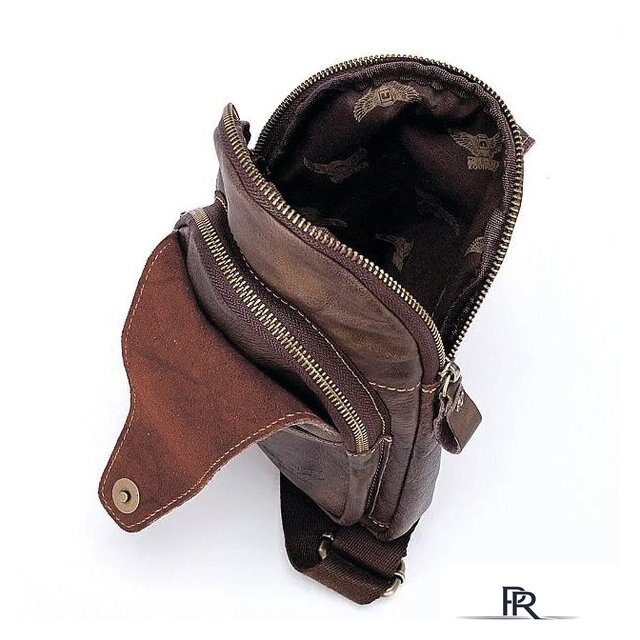 Городской рюкзак Poshete 253-2201-30-BRW (коричневый) - Изображение №3 — Интернет-магазин ПроЗаказ