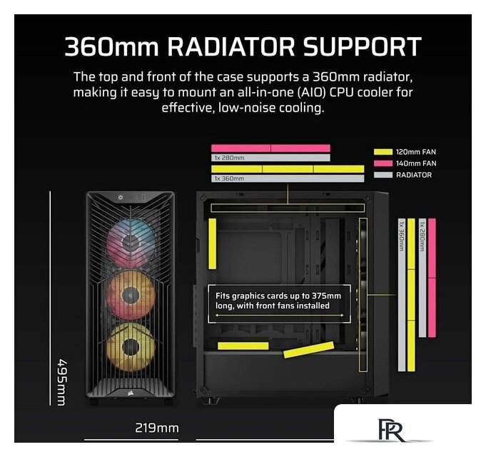 Корпус Corsair 3200D RS ARGB CC-9011344-WW - Изображение №3 — Интернет-магазин ПроЗаказ