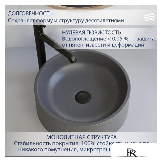 Умывальник Lauter Laguna 21L403G (Grey) - Изображение №2 — Интернет-магазин ПроЗаказ