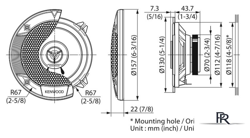 Коаксиальная АС Kenwood KFC-S1366 - Изображение №2 — Интернет-магазин ПроЗаказ