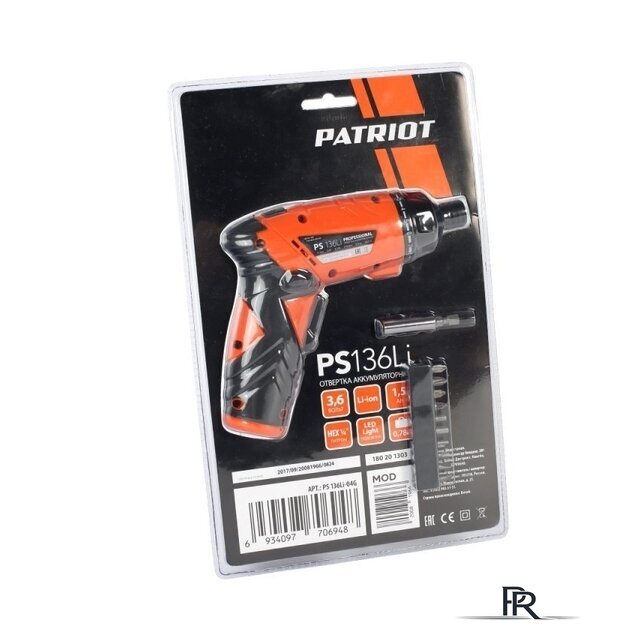 Электроотвертка Patriot PS 136Li 180201303 (с 1-им АКБ) - Изображение №11 — Интернет-магазин ПроЗаказ