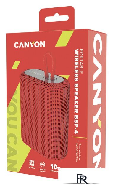 Беспроводная колонка Canyon BSP-4 (красный) - Изображение №5 — Интернет-магазин ПроЗаказ