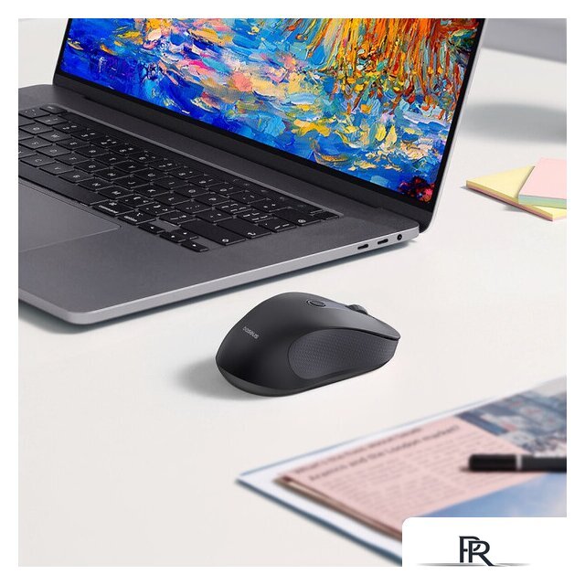Мышь Baseus F02 Ergonomic Wireless Mouse (черный, без батарейки в комплекте) - Изображение №9 — Интернет-магазин ПроЗаказ