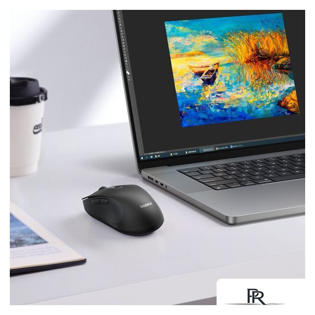 Мышь Baseus F02 Ergonomic Wireless Mouse (черный, без батарейки в комплекте) - Изображение №7 — Интернет-магазин ПроЗаказ