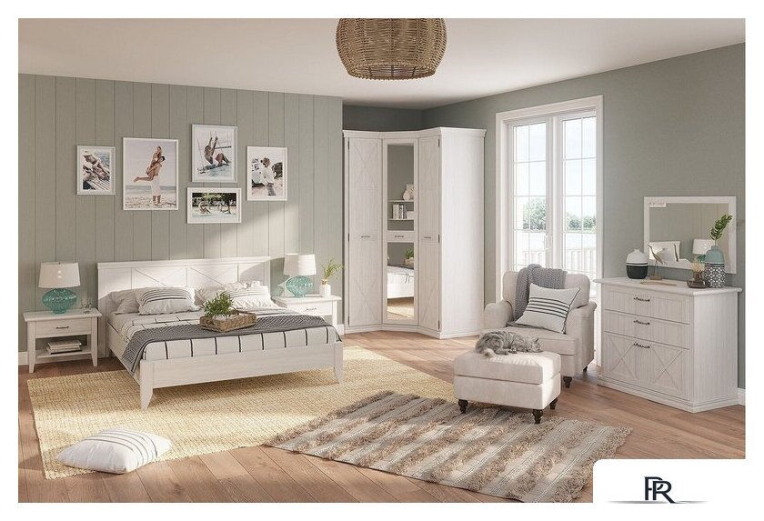 Кровать Ангстрем Кантри спальня КА-800.26 исп.22 (блан-шене) - Изображение №6 — Интернет-магазин ПроЗаказ