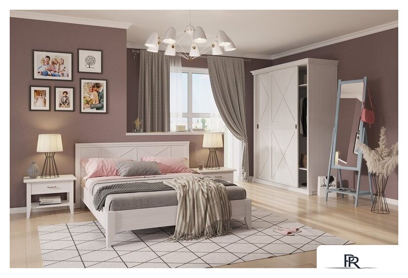 Кровать Ангстрем Кантри спальня КА-800.26 исп.22 (блан-шене) - Изображение №5 — Интернет-магазин ПроЗаказ