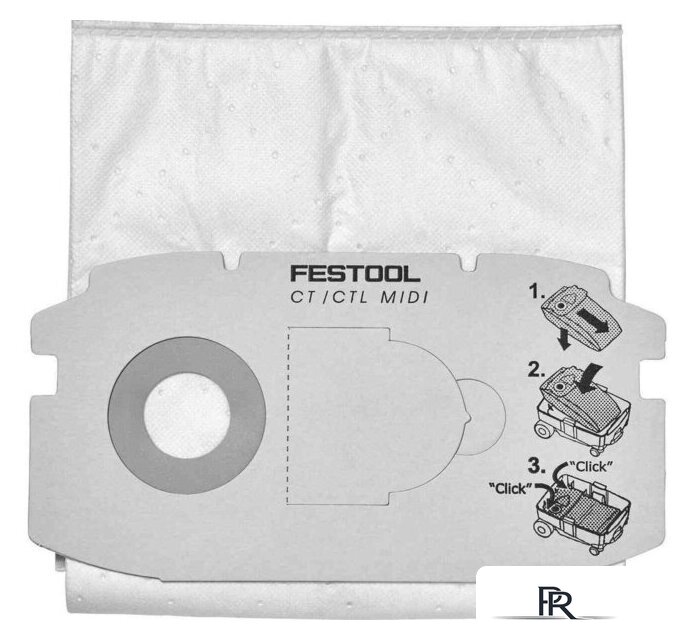 Комплект одноразовых мешков Festool SELFCLEAN SC FIS-CT MIDI/5 до 2018 498411 (5 шт) - Изображение №1 — Интернет-магазин ПроЗаказ