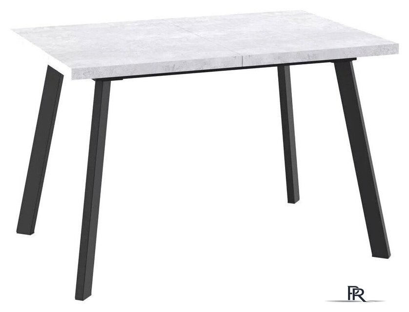 Кухонный стол Мамадома Борг-120 раздвижной 120-160x80 (серый сланец/черный) - Изображение №1 — Интернет-магазин ПроЗаказ