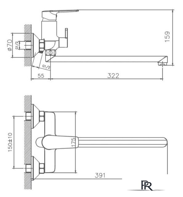 Смеситель Haiba HB22563 - Изображение №2 — Интернет-магазин ПроЗаказ