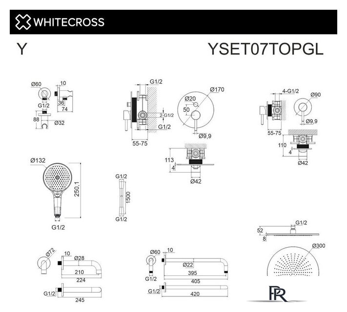 Душевая система  Whitecross Y YSET07TOPGL (золото) - Изображение №3 — Интернет-магазин ПроЗаказ