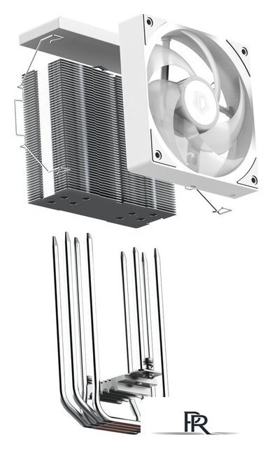 Кулер для процессора ID-Cooling SE-214-XT V2 ARGB (белый) - Изображение №9 — Интернет-магазин ПроЗаказ