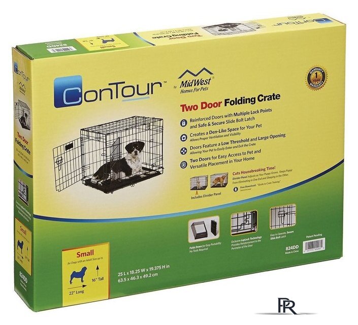 Клетка Midwest Contour для собак 2 двери 824DD (63x46x49см) - Изображение №4 — Интернет-магазин ПроЗаказ