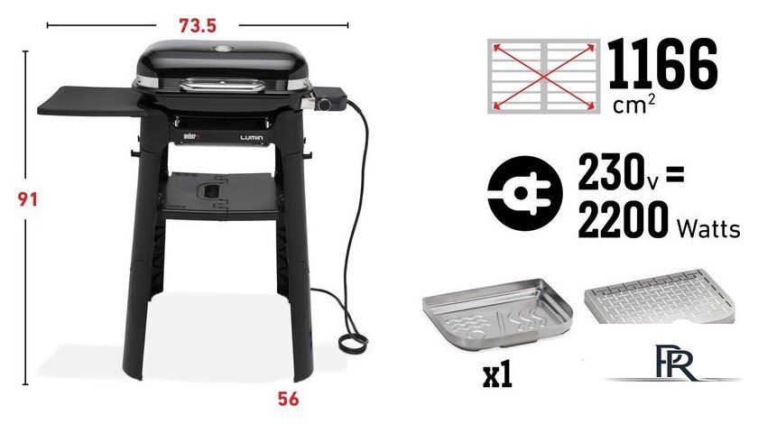 Электрогриль Weber Lumin Compact Black 91010879 - Изображение №9 — Интернет-магазин ПроЗаказ
