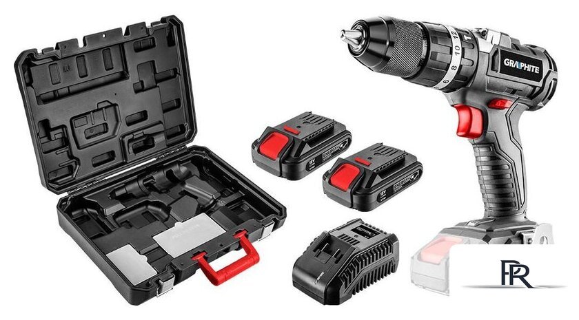 Ударная дрель-шуруповерт GRAPHITE 58G020-SET2 (с 2-мя АКБ, кейс) - Изображение №1 — Интернет-магазин ПроЗаказ