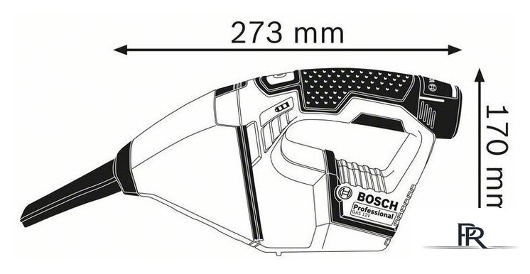 Пылесос Bosch GAS 12V Professional 0 601 9E3 000 (без аккумулятора) - Изображение №3 — Интернет-магазин ПроЗаказ