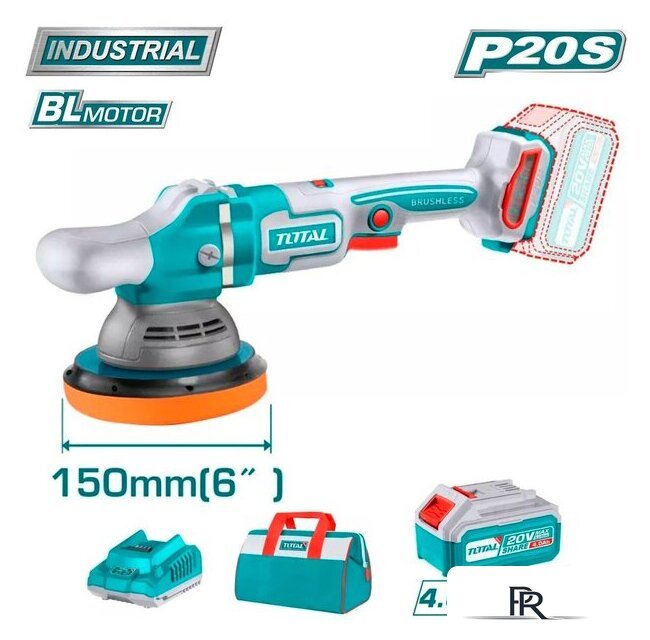 Полировальная машина Total TAPLI20151 (с 1-им АКБ, сумка) - Изображение №1 — Интернет-магазин ПроЗаказ