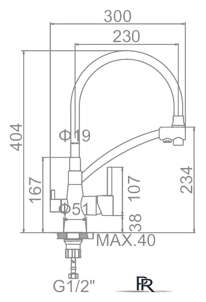 Смеситель Ledeme L4855-2 (хром/черный) - Изображение №2 — Интернет-магазин ПроЗаказ