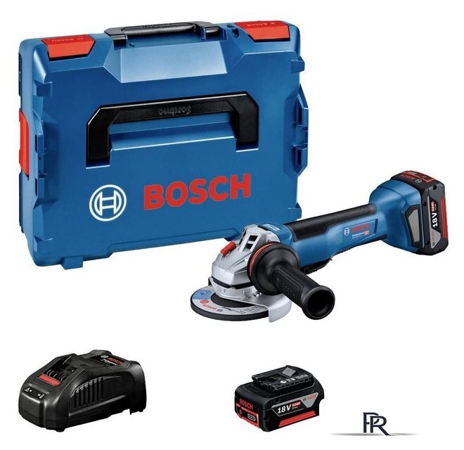 Угловая шлифмашина Bosch GWS 18V-10 P Professional 06019J4101 (с 2-мя АКБ, кейс) - Изображение №1 — Интернет-магазин ПроЗаказ